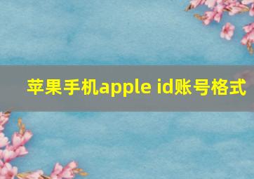 苹果手机apple id账号格式